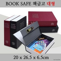 북금고 소형 미니 귀중품 핸드폰 차량용 금고 작은 휴대용 현금 지폐 내화 보관함, 대형-네이비