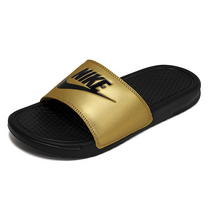 나이키 베네시 JDI 슬라이드 슬리퍼 블랙골드 남성 여성 학생 스포츠 실내화 신발 343881-014