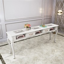 유럽풍 엔틱 네일테이블 1인용 2인용 네일샵 네일가구 인테리어 책상, 우드1.8M테이블