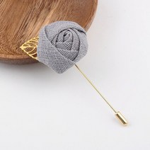 신랑 웨딩 브로치 천 아트 수제 장미 꽃 옷깃 핀 배지 술 체인 남성 정장 액세서리, [07] Champagne