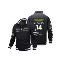 2023 애스턴 마틴 포뮬러 원 F1 자켓 AM14 Fernando Alonso Jack Van F1 레이싱 자켓 오토바이 사이클링 유니폼 자켓, 01 hei se_01 S, 1개