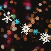 와조와 겨울 눈꽃 모빌 가렌드 크리스마스 장식 가랜드, 102 크리스마스 눈꽃 펠트 가랜드