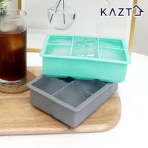 가쯔 파스텔 실리콘 아이스큐브 얼음틀 사각 6구, 민트