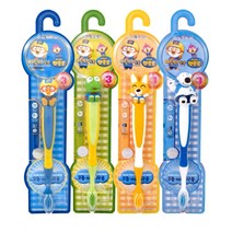 뽀로로 4종 유아칫솔 세트, 뽀로로,크롬,에디,포비, 1세트