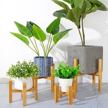 대나무 원목 화분 받침대 나무화분 스탠드, 대나무원목