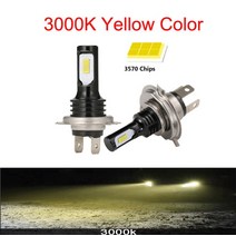 편백 원목 전기 2Pcs H4 H7 LED 12000LM CSP 자동차 헤드 라이트 H1 H8 H9 전구 H3 9005 880 881 PXS24W 안, 03 3000 천개 황금_16 9006/hb4