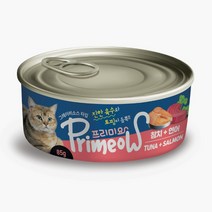 프리미요 고양이 습식 캔 85g, 48개, 참치 + 연어