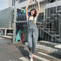 [WINZI_마켓] 데넴진 스판데님 여자데님 여름멜빵바지 점프슈트 부츠컷 스판부츠컷