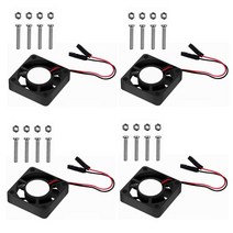 Aokin-DC 5V/3.3V 브러시리스 CPU 쿨러 라즈베리파이 4 B Pi 3 2 1 용 나사 포함, [04] 4pcs