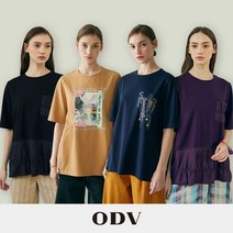 [쇼핑엔티] 22SS ODV 오디브 아트웍 티블라우스 4종