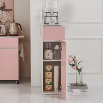 미시티 정수기다이 커피머신 받침대 탕비실 선반 홈카페 수납장 틈새장, 화이트-이지정수대