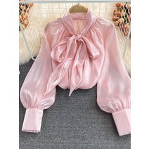 왕리본블라우스 롱 가을 겨울