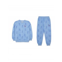 매장 정품 MLB 엠엘비 KIDS 뉴이어 래빗 전판 맨투맨 세트 LA D.Skyblue