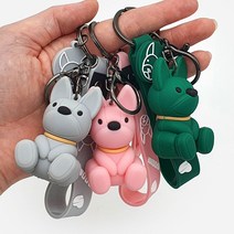 일정문구 4000도그키링 키치한 귀여운 강아지 멍멍이, 3종랜덤