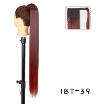 포니테일 AZQUEEN-스트레이트 합성 헤어 피스 포니 테일 85cm 슈퍼 롱 랩 어라운드 클립 헤어 익스텐션 포니 테일 데일리웨어, 02 85CM, 40 D-22