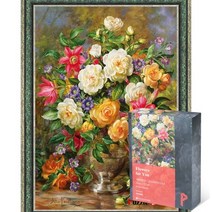퍼즐피플 당신을 위한 꽃 1000피스 정물 직소퍼즐, 당신을 위한  꽃 1000피스 액자포함(엔틱그린), 1000p, 퍼즐유액 포함