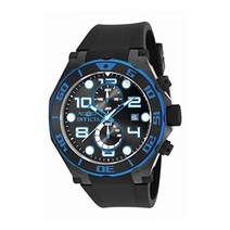 인빅타 프로 다이버 크로노그래프 블랙 다이얼 폴리우레탄 남성용 시계
