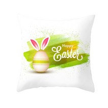 토끼 베개 인테리어 쿠션 Home Decoration Radio Day Happy Easter Rabbit Printing Polyester Pillow Cush, 17 29_04 40X40CM