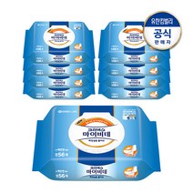 마이비데 화장실용 물티슈 캡형, 56매, 9팩