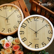 알비올 빈티지 원목 인테리어 벽시계 (화이트/내추럴), COLOR:선택 01 : 화이트