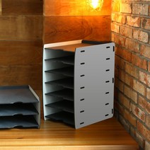 런메이크 디 서류정리함 3단 5단 7단-사무용품에 컬러를 입히다 수납장, A타입 세로형7단 01.그레이