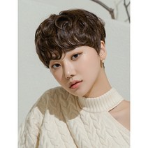 가발나라 여자 통가발 단발 숏컷 가발 홀펌, 카키브라운, M-SIZE