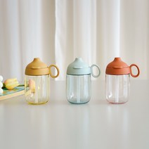 킨토 본보 유아식기 빨대머그컵 260ml - 블루그레이 오렌지 옐로우