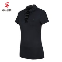 세바스찬골프 여성 앞면 리본장식 냉감 티셔츠 Y216 Y217