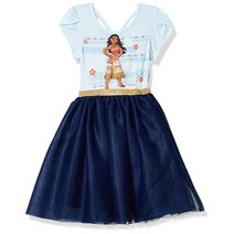 Disney 여아용 핏 앤 플레어 모아나/블루 10-12
