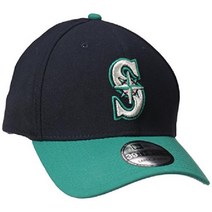New Era 뉴에라 MLB 시애틀 매리너스 팀 클래식 얼터너티브 스트레치 핏 캡 블루 스몰/미디엄, Small-Medium