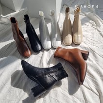 슈아 핏예쁜 여성 가을신발 시에라 쫀쫀스판 가죽 삭스 앵글부츠 5cm
