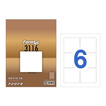 물류관리용 라벨(LS-3116 100매 6칸 폼텍)