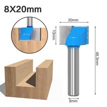 엔드밀 드릴밀 Vack 8mm 청소 바닥 라우터 비트 나무 조각 비트 솔리드 초경 cnc 밀링 커터 엔드 밀 목공 도구 30mm 32m, 파란색 8x20mm