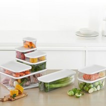 냉장고용기 밀폐 소분 플라스틱 과일보관 도시락 반찬통, 2호-브라운(3P)