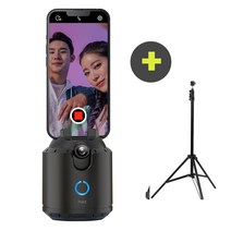 너츠 얼굴인식 팔로우캠 NUTZ AI-10, NUTZ AI-10 블랙+일반삼각대