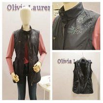 올리비아로렌 NC15 자수포인트 집업 조끼 VVCQCVF7311