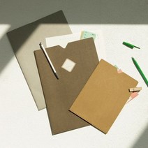 제이제이브라더스 당일출고브이 홀더 A4 포켓화일 파일 사무용품 파일폴더 문서보관, 황색(YellowOcher)