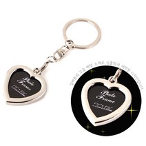 라베끄 심플렛 하트 타원 사진액자 열쇠고리 자동차키홀더 키체인 가방키링 Heart photo frame key chain, 하트(Heart)