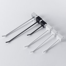 10-30cm 상품진열 스틸행거 1.5cm 사각걸이 선반 후크, 30cm, 화이트