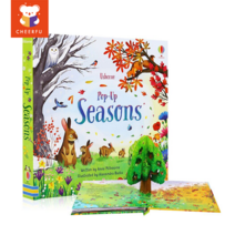 Usbrone POP UP Books 영어 교육용 3D 플랩 그림책 베이비 스토리 카드보드 어린이 책 3~6세 어린이용 취침 시간 독서, seasons