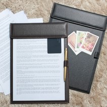 판때기 증빙서철 a4판 가죽 결재판 클립보드 서류 판, 옵션명, 다크그레이