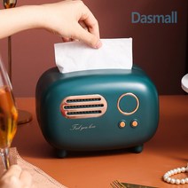 다스몰 레트로 티슈 두루마리휴지 케이스, 그린, 1개