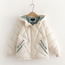 102160 코튼 자켓 여성용 짧은 겨울 느슨한 두꺼운 다운 패딩 학생 후드 패딩재킷 작은