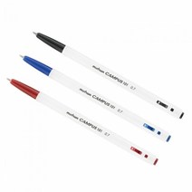문화 캠퍼스101 볼펜 0.7mm 저점도 한다스 12개입, 파랑