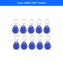 안전 10 영어 주파수 rfid 복사기 복사기 125khz 키 fob nfc 리더 라이터 13.56mhz 암호화된 프로그래머 usb uid 복사 카드 태그, 10개 t5577키