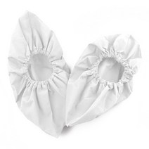 신발 커버 덧신 방수 신발 커버 쌍 두꺼운 재사용 가능한 탄성 신발 커버 홈 실내 미끄럼 방지 오버 슈즈 학생 부직포 솔리드 컬러 방진 피트 커버, 하얀