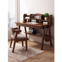 1인실 독서실 책상 원목책상 1인 스터디룸 스터디카페 책상, 1.0m업그레이드모델+책장[화이트]