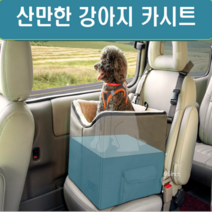 강아지 조수석 카시트 차멀미 불안증세 완화 창밖이 보이는 높이조절 안전벨트 부스터 시트
