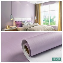 매트 솔리드 컬러 벽지 가구 캐비닛 리노베이션 스티커 침실 비닐 필름 DIY 자체 접착 룸 장식 벽, CHINA, 60 x 500 cm, Twilight Purple