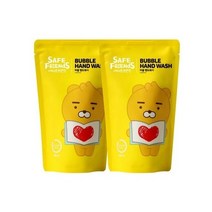 카카오프렌즈 세이프프렌즈 버블 핸드워시 리틀라이언 리필 400ml, 2개